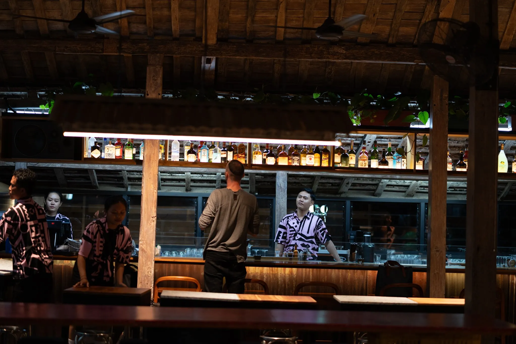 Behind the bar at Sia